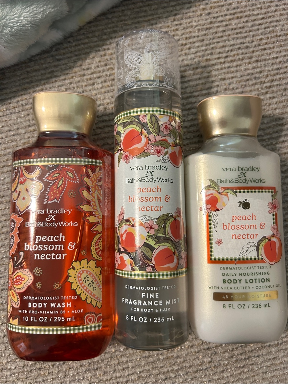 Bath & Body Works Peach Blossom & Nectar Body Care Set